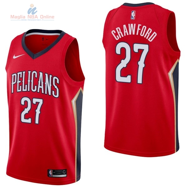 Acquista Maglia NBA Nike New Orleans Pelicans #27 Jordan Crawford Rosso Statement