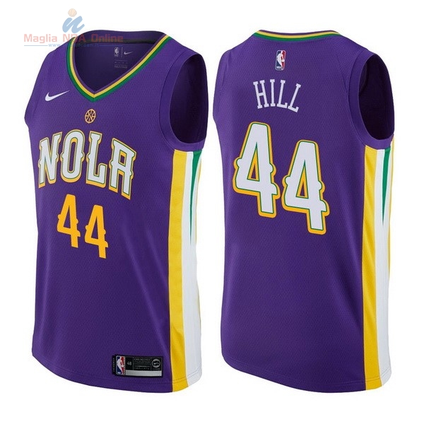 Acquista Maglia NBA Nike New Orleans Pelicans #44 Solomon Hill Nike Porpora Città