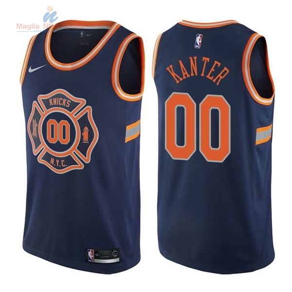 Acquista Maglia NBA Nike New York Knicks #0 Enes Kanter Nike Blu Città