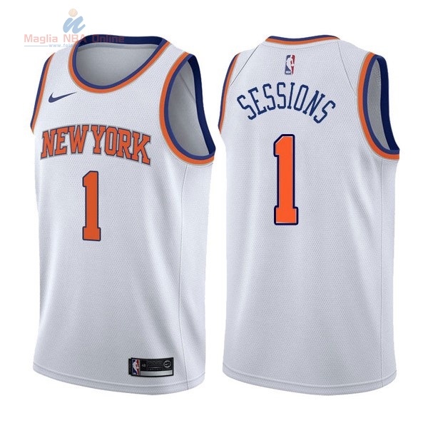 Acquista Maglia NBA Nike New York Knicks #1 Ramon Sessions Bianco Association