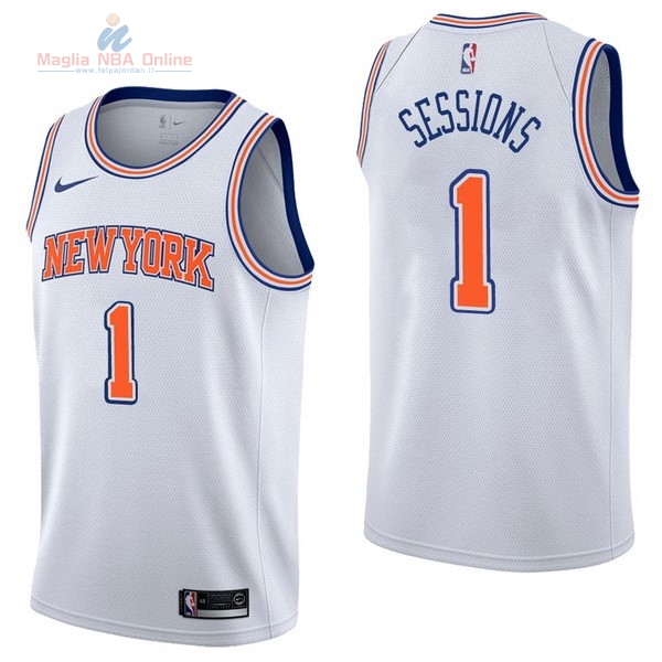 Acquista Maglia NBA Nike New York Knicks #1 Ramon Sessions Bianco Statement