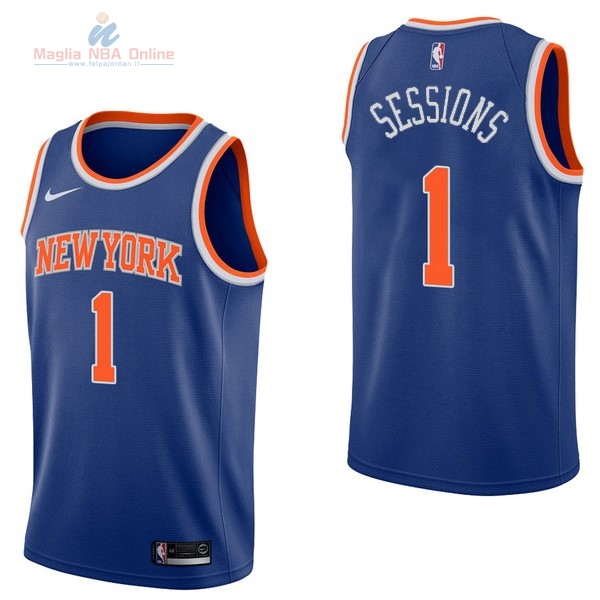 Acquista Maglia NBA Nike New York Knicks #1 Ramon Sessions Blu Icon