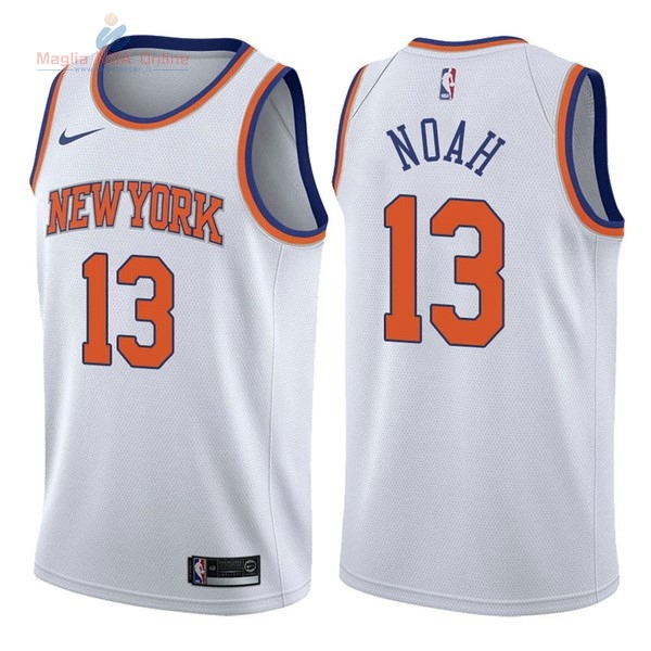 Acquista Maglia NBA Nike New York Knicks #13 Joakim Noah Bianco Association