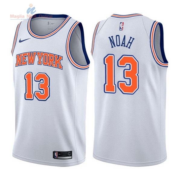 Acquista Maglia NBA Nike New York Knicks #13 Joakim Noah Bianco Statement