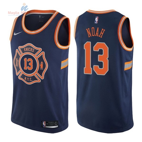 Acquista Maglia NBA Nike New York Knicks #13 Joakim Noah Nike Blu Città