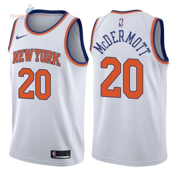Acquista Maglia NBA Nike New York Knicks #20 Doug McDermott Bianco Association
