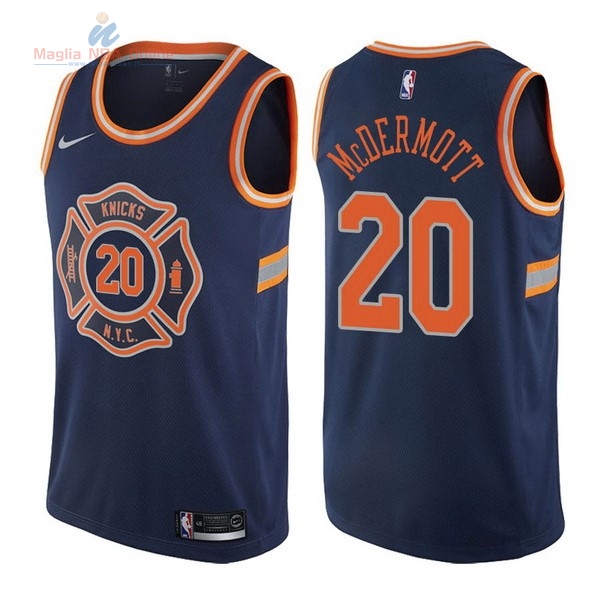 Acquista Maglia NBA Nike New York Knicks #20 Doug McDermott Nike Blu Città