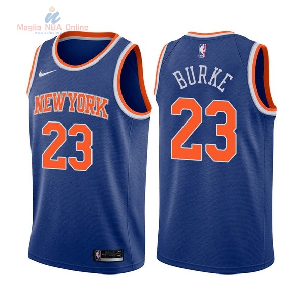Acquista Maglia NBA Nike New York Knicks #23 Trey Burke Blu Icon