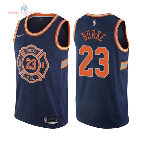 Acquista Maglia NBA Nike New York Knicks #23 Trey Burke Nike Blu Città