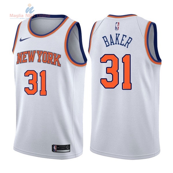 Acquista Maglia NBA Nike New York Knicks #31 Ron Baker Bianco Association