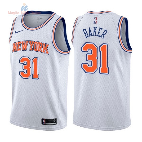 Acquista Maglia NBA Nike New York Knicks #31 Ron Baker Bianco Statement