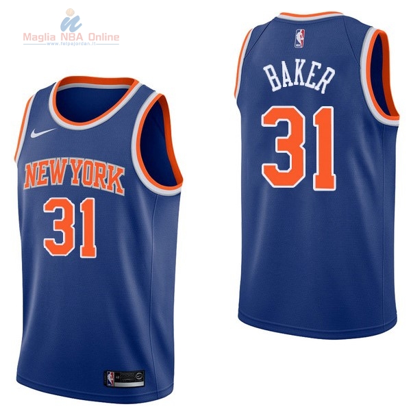 Acquista Maglia NBA Nike New York Knicks #31 Ron Baker Blu Icon