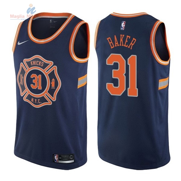 Acquista Maglia NBA Nike New York Knicks #31 Ron Baker Nike Blu Città