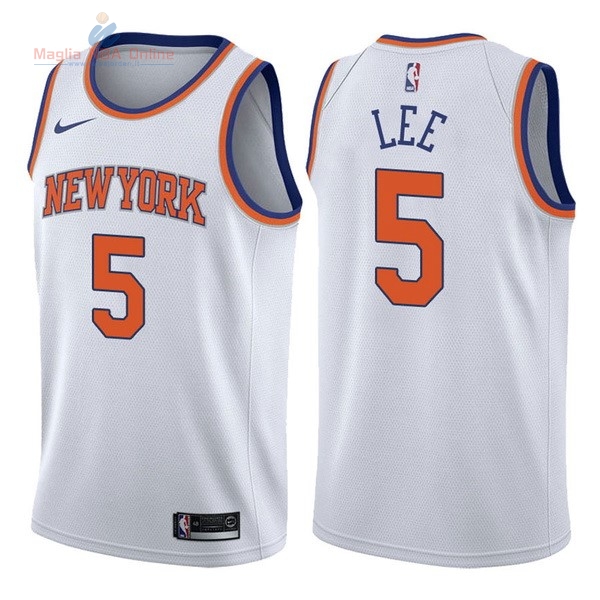 Acquista Maglia NBA Nike New York Knicks #5 Courtney Lee Bianco Association