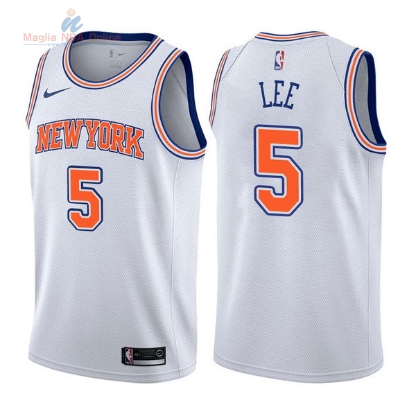 Acquista Maglia NBA Nike New York Knicks #5 Courtney Lee Bianco Statement