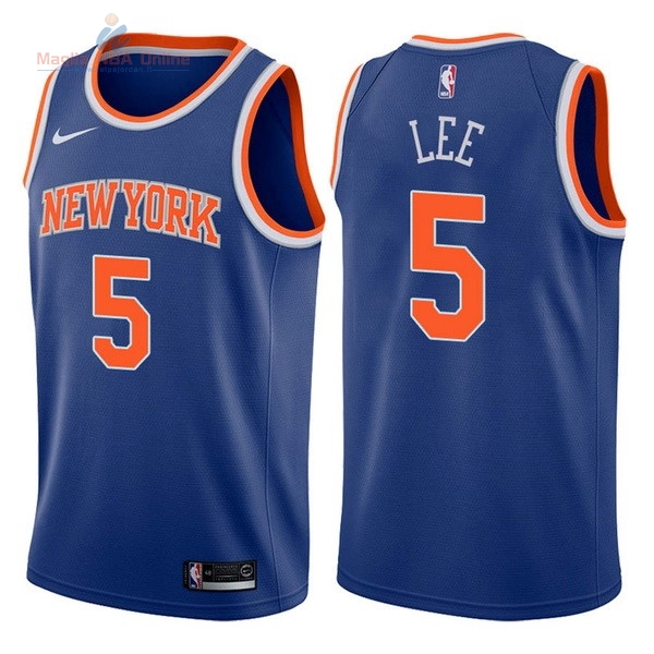 Acquista Maglia NBA Nike New York Knicks #5 Courtney Lee Blu Icon