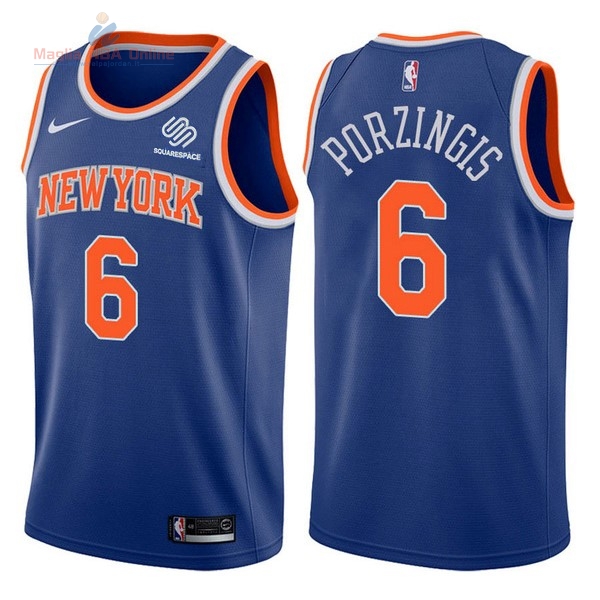 Acquista Maglia NBA Nike New York Knicks #6 Kristaps Porzingis Blu