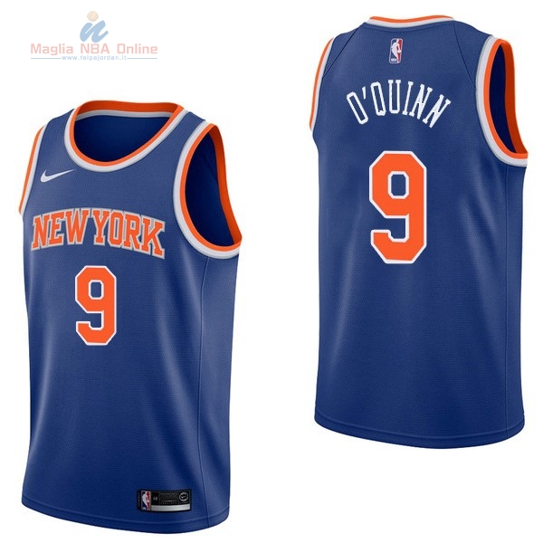 Acquista Maglia NBA Nike New York Knicks #9 Kyle O'Quinn Blu Icon