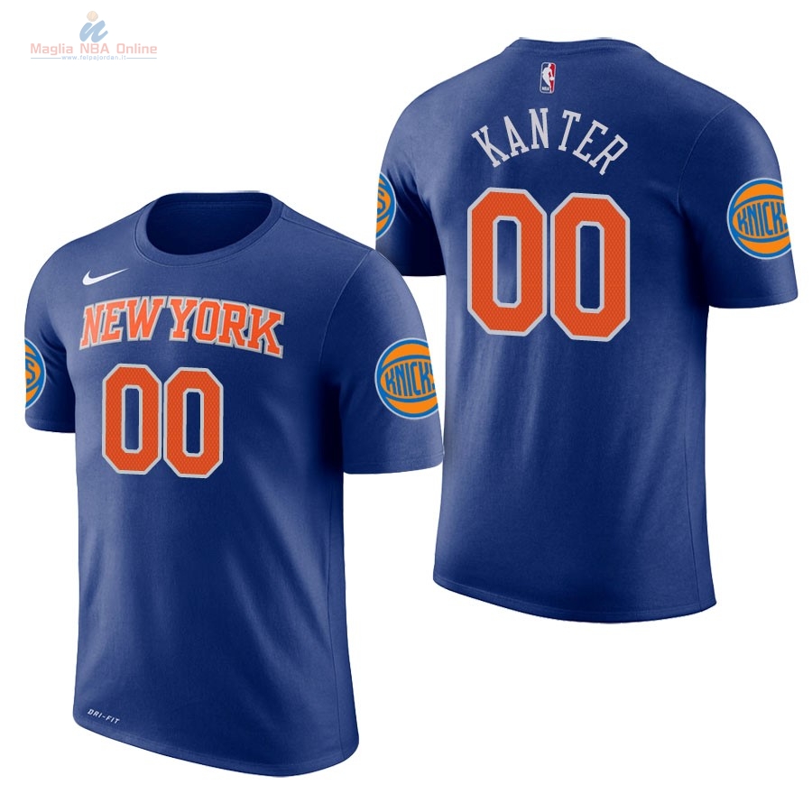 Acquista Maglia NBA Nike New York Knicks Manica Corta #0 Enes Kanter Blu