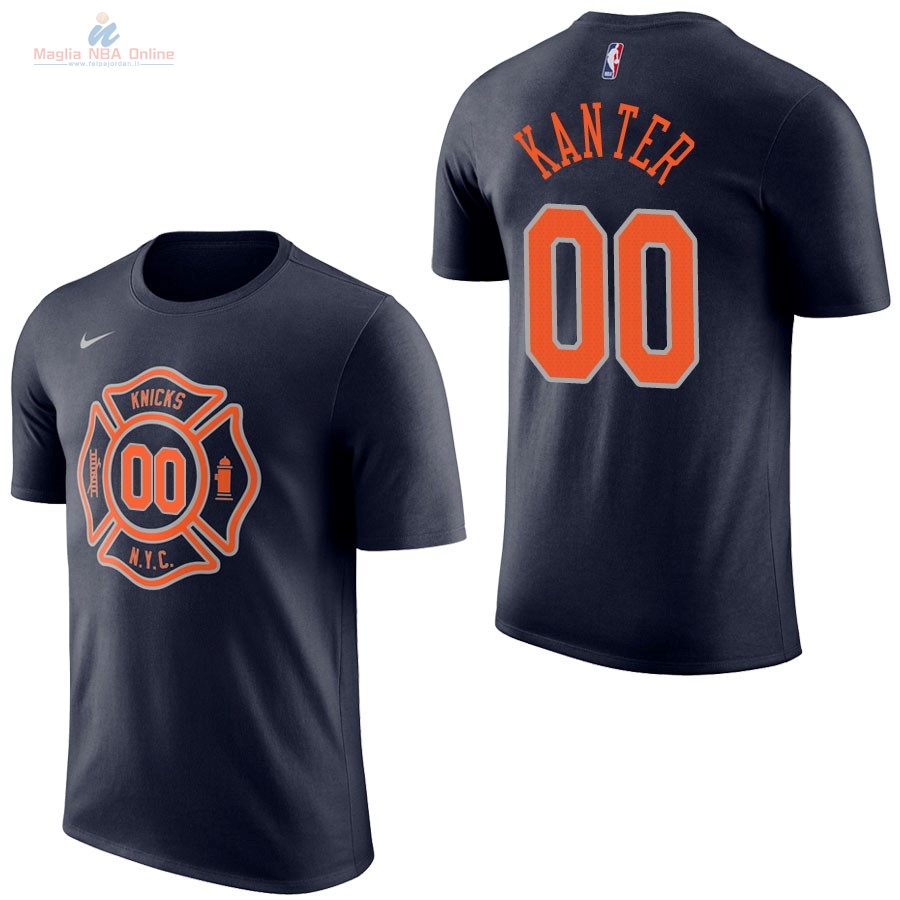 Acquista Maglia NBA Nike New York Knicks Manica Corta #0 Enes Kanter Marino