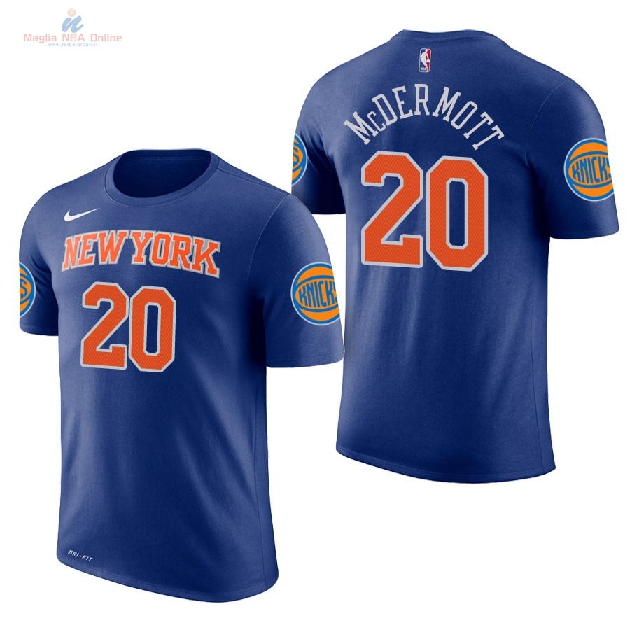 Acquista Maglia NBA Nike New York Knicks Manica Corta #20 Doug McDermott Blu