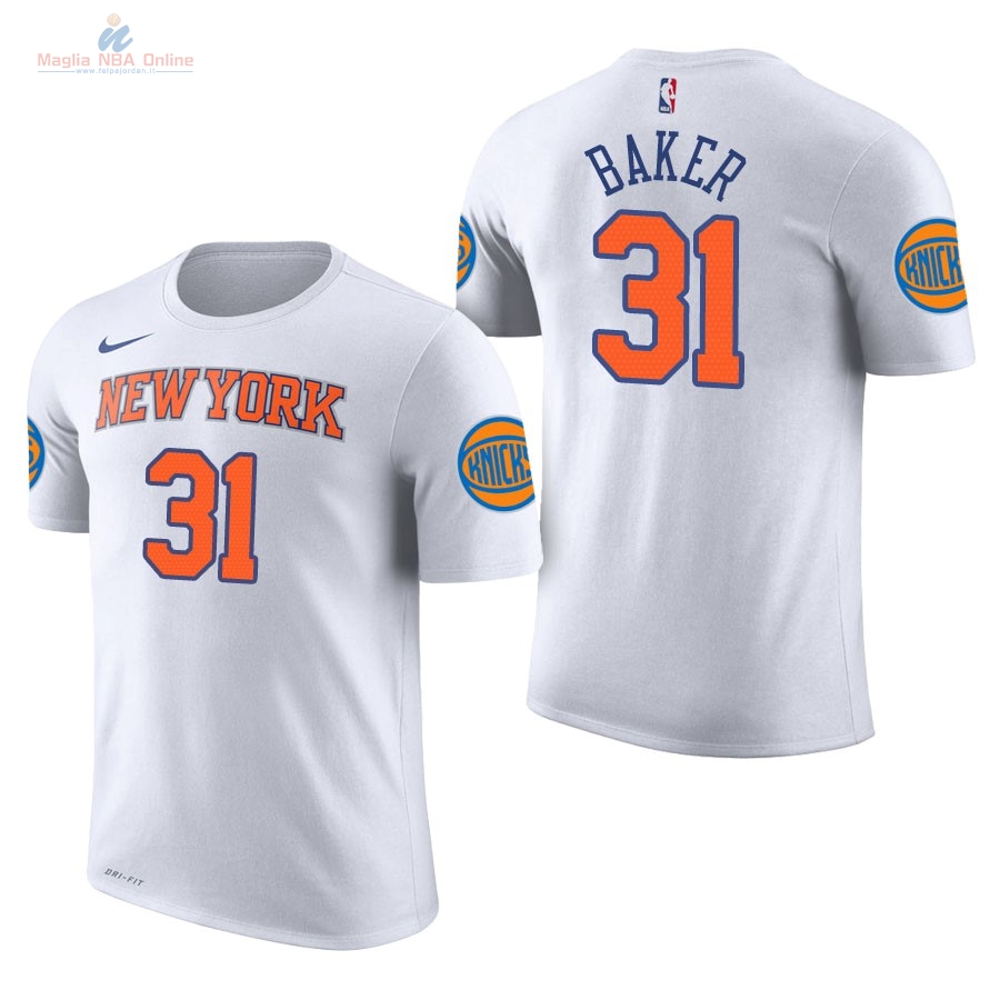 Acquista Maglia NBA Nike New York Knicks Manica Corta #31 Ron Baker Bianco