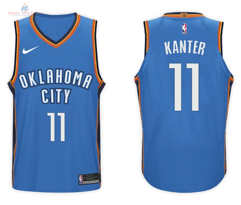 Acquista Maglia NBA Nike Oklahoma City Thunder #11 Enes Kanter Blu Icon