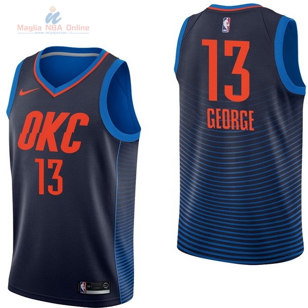 Acquista Maglia NBA Nike Oklahoma City Thunder #13 Paul George Marino Statement