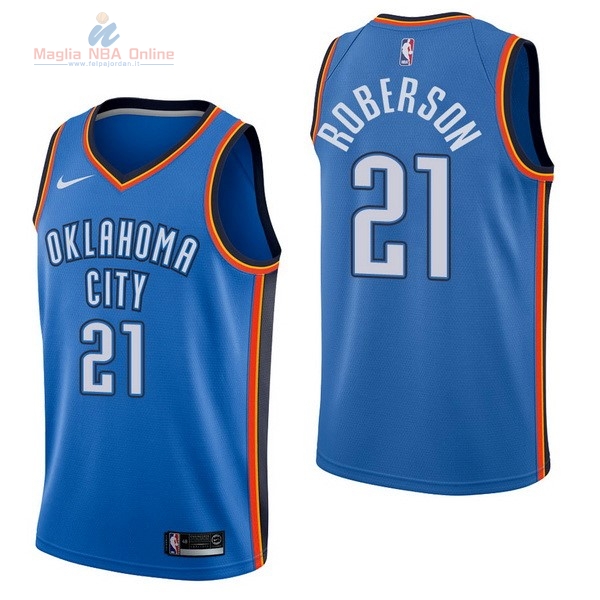 Acquista Maglia NBA Nike Oklahoma City Thunder #21 Andre Roberson Blu Icon