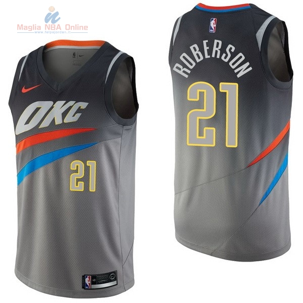 Acquista Maglia NBA Nike Oklahoma City Thunder #21 Andre Roberson Nike Grigio Città