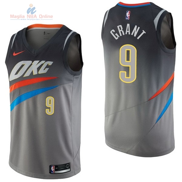 Acquista Maglia NBA Nike Oklahoma City Thunder #9 Jerami Grant Nike Grigio Città