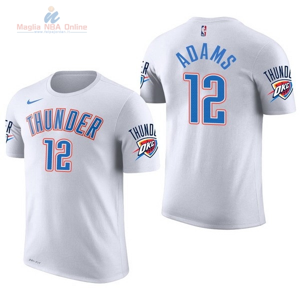 Acquista Maglia NBA Nike Oklahoma City Thunder Manica Corta #12 Steven Adams Bianco