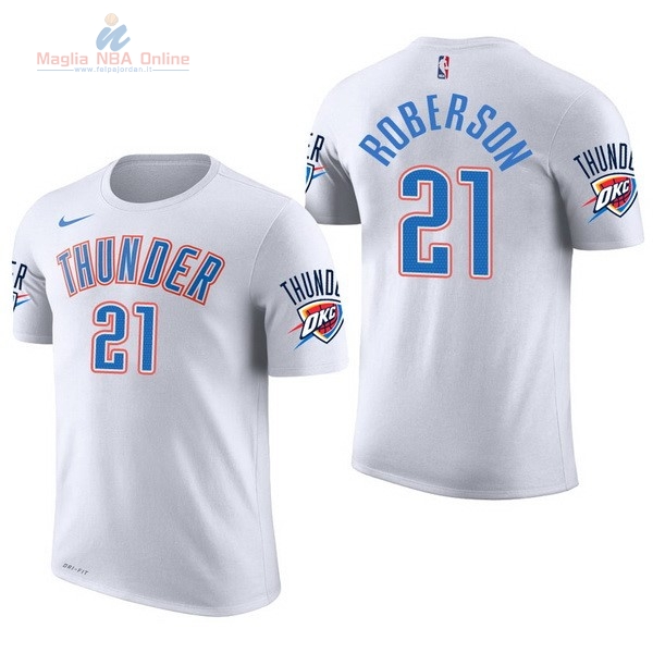 Acquista Maglia NBA Nike Oklahoma City Thunder Manica Corta #21 Andre Roberson Bianco