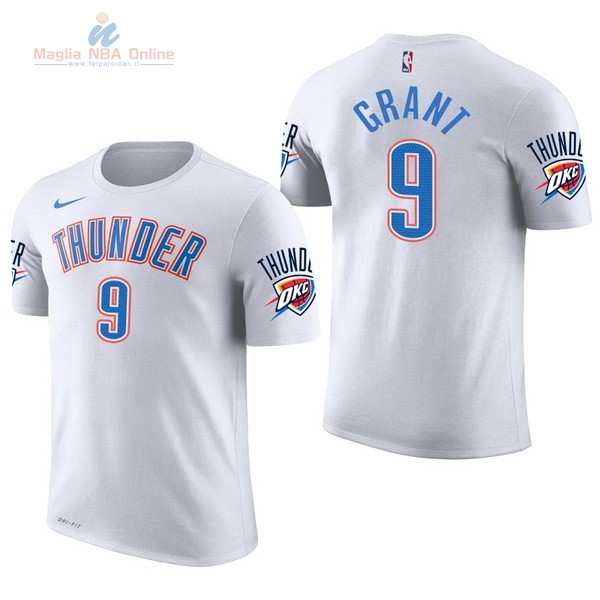 Acquista Maglia NBA Nike Oklahoma City Thunder Manica Corta #9 Jerami Grant Bianco