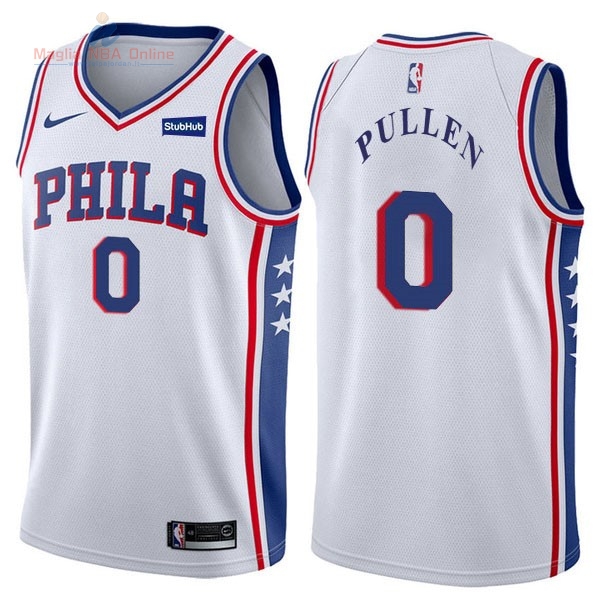 Acquista Maglia NBA Nike Philadelphia Sixers #0 Jacob Pullen Bianco