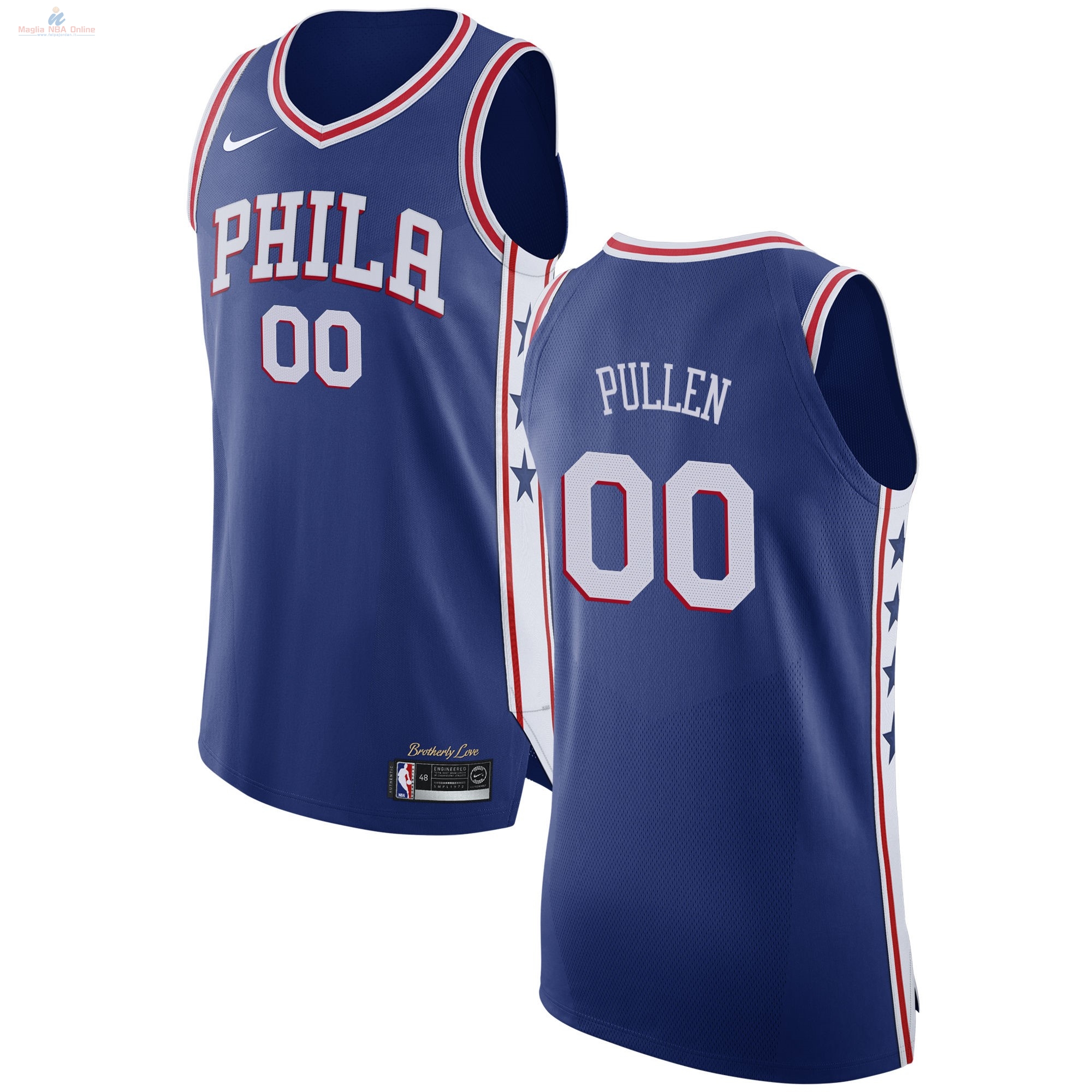 Acquista Maglia NBA Nike Philadelphia Sixers #0 Jacob Pullen Blu Icon