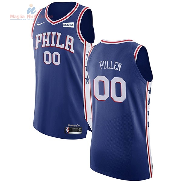 Acquista Maglia NBA Nike Philadelphia Sixers #0 Jacob Pullen Blu