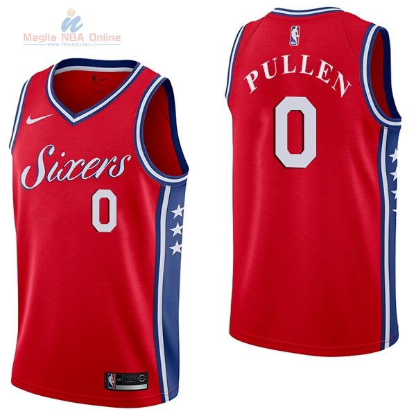 Acquista Maglia NBA Nike Philadelphia Sixers #0 Jacob Pullen Rosso Statement