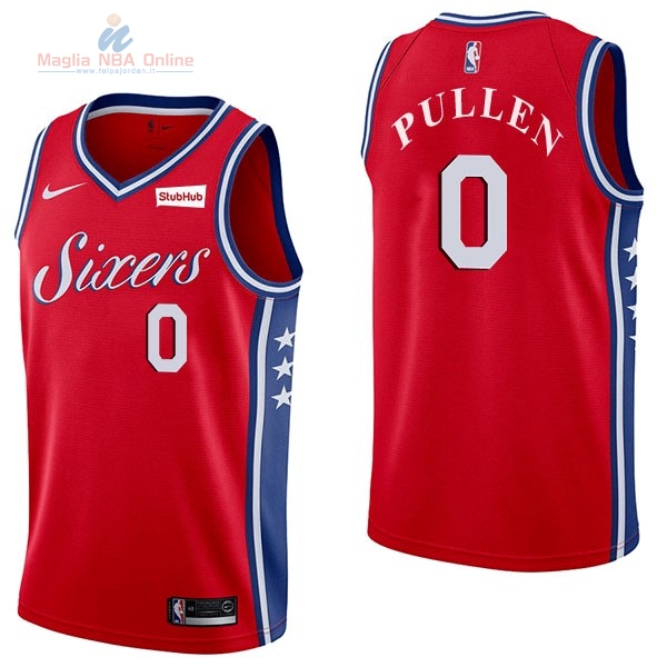 Acquista Maglia NBA Nike Philadelphia Sixers #0 Jacob Pullen Rosso