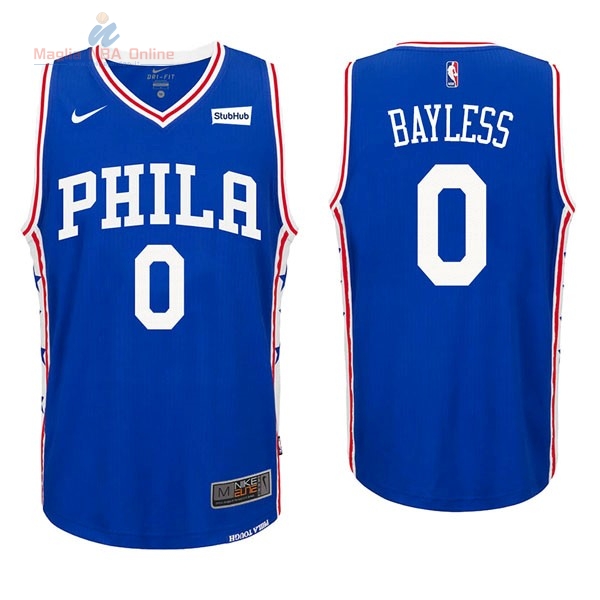 Acquista Maglia NBA Nike Philadelphia Sixers #0 Jerryd Bayless Blu