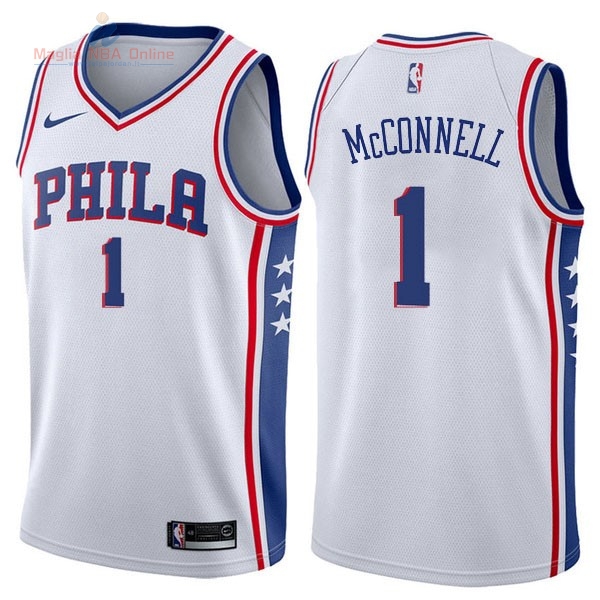 Acquista Maglia NBA Nike Philadelphia Sixers #1 T.J. McConnell Bianco Association