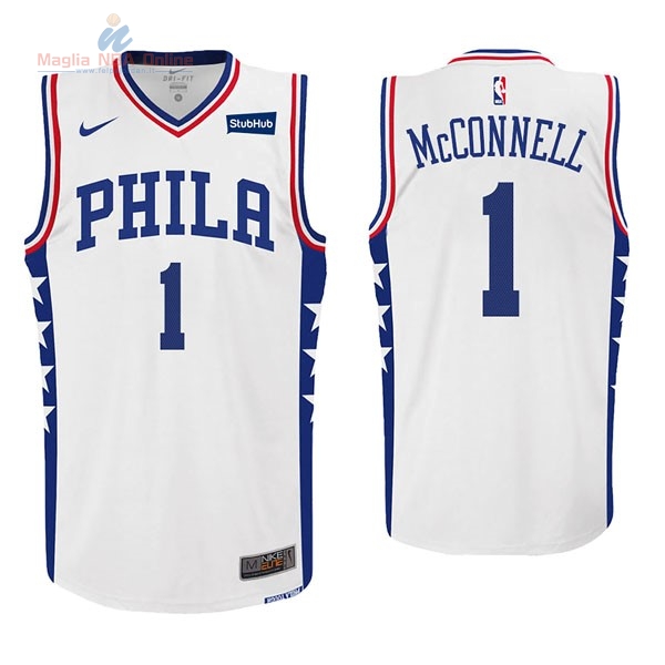 Acquista Maglia NBA Nike Philadelphia Sixers #1 T.J. McConnell Bianco