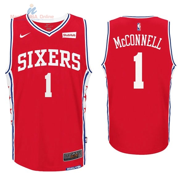 Acquista Maglia NBA Nike Philadelphia Sixers #1 T.J. McConnell Rosso
