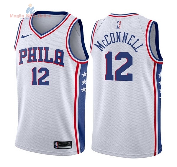 Acquista Maglia NBA Nike Philadelphia Sixers #12 T.J. McConnell Bianco Association