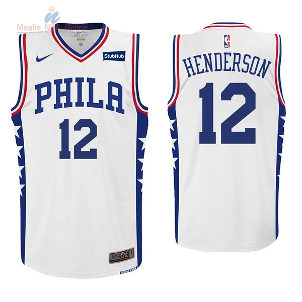 Acquista Maglia NBA Nike Philadelphia Sixers #12 T.J. McConnell Bianco