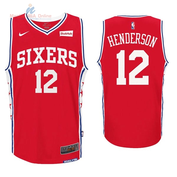 Acquista Maglia NBA Nike Philadelphia Sixers #12 T.J. McConnell Rosso