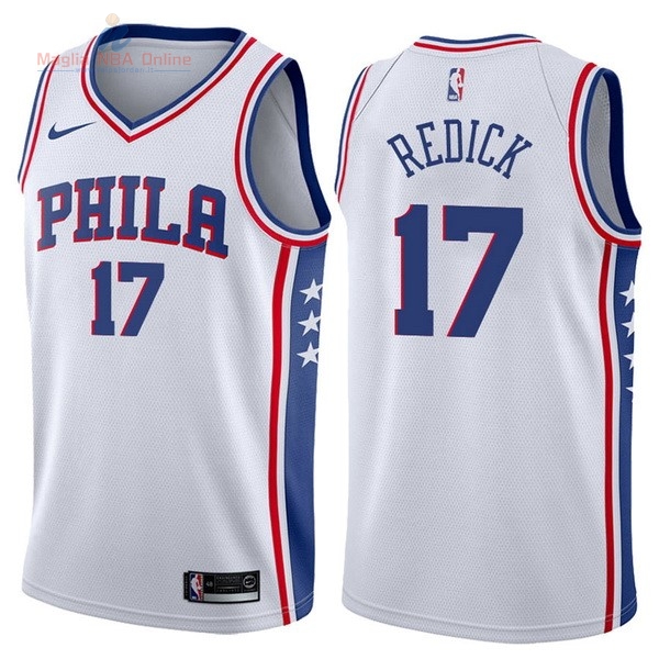 Acquista Maglia NBA Nike Philadelphia Sixers #17 JJ Redick Bianco Association