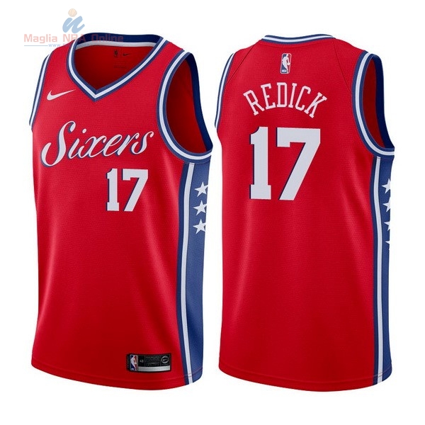 Acquista Maglia NBA Nike Philadelphia Sixers #17 JJ Redick Rosso Statement