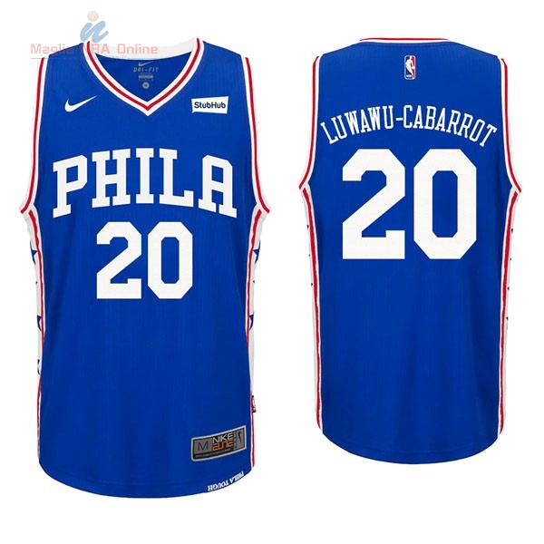 Acquista Maglia NBA Nike Philadelphia Sixers #20 Timothe Luwawu Cabarrot Blu