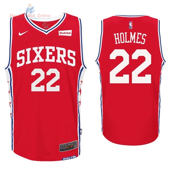 Acquista Maglia NBA Nike Philadelphia Sixers #22 Richaun Holmes Rosso